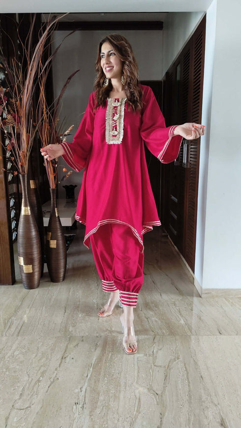 Magenta Pink Punjabi Suit